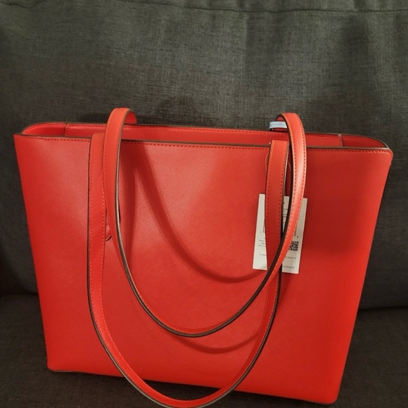 Kate Spade Marlee Red Tote with blue Crab bag charm NWT - Picture 10 of 11